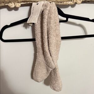 Barefoot Dreams Tan Plush Socks